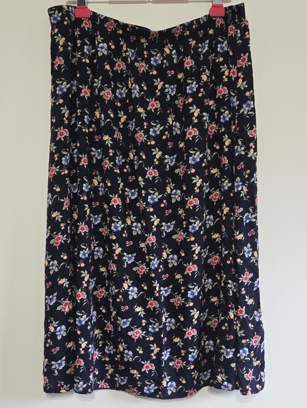 Vintage Floral Midi Skirt